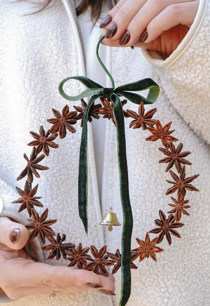 10 Ways to Fill Your Home with Christmas Spice Scents Star Anise Wreath Ornament
