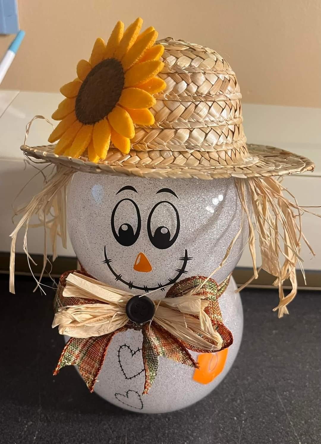 12 Creative DIY Fish Bowl Projects to Brighten Your Home Sunflower Scarecrow Fish Bowl