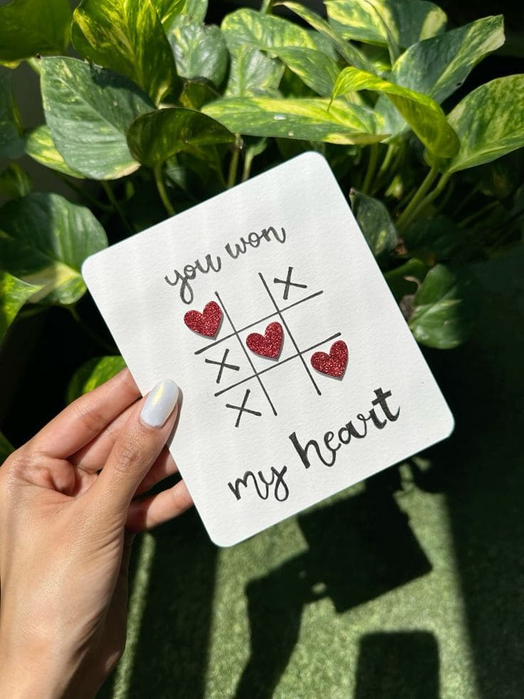 20 Handmade Valentine’s Card Ideas That Make Your Love Note Unforgettable Tic-Tac-Heart Valentine Card