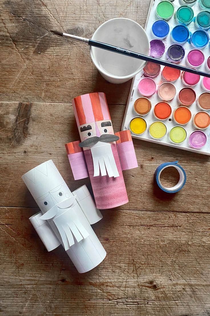 Toilet Paper Roll Nutcracker Craft