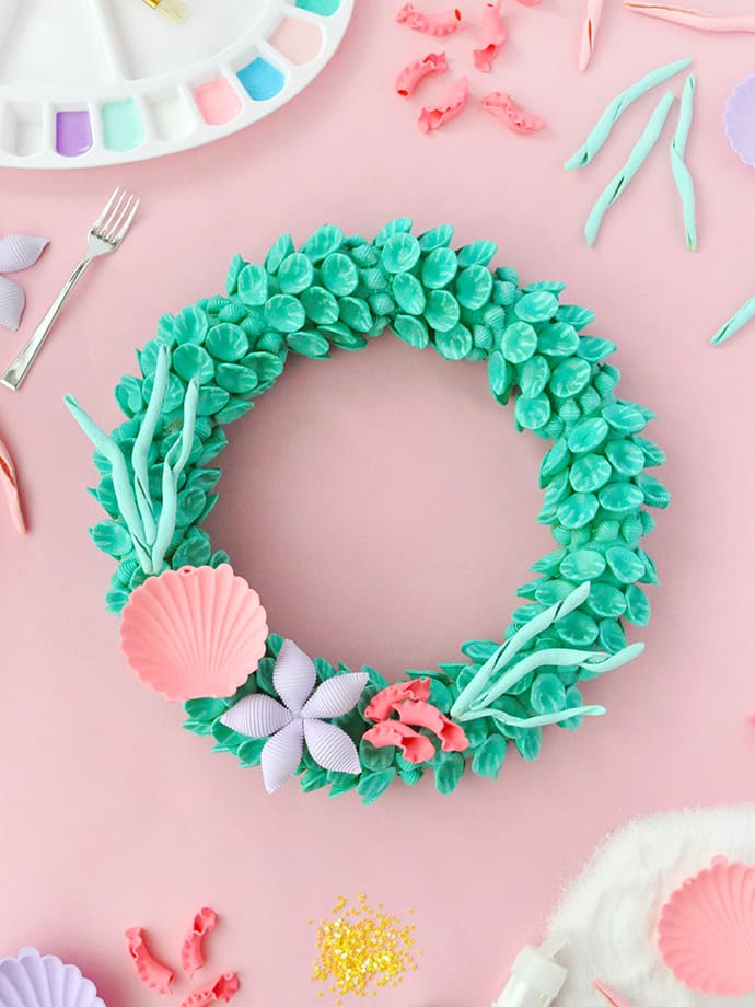 20 Fun and Easy Pasta Crafts for Kids and Adults Alike Under the Sea Pasta Wreath