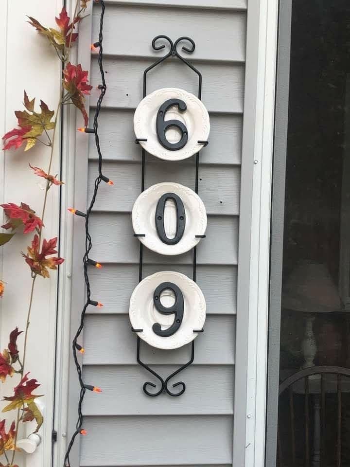 Vintage Plate Address Rack