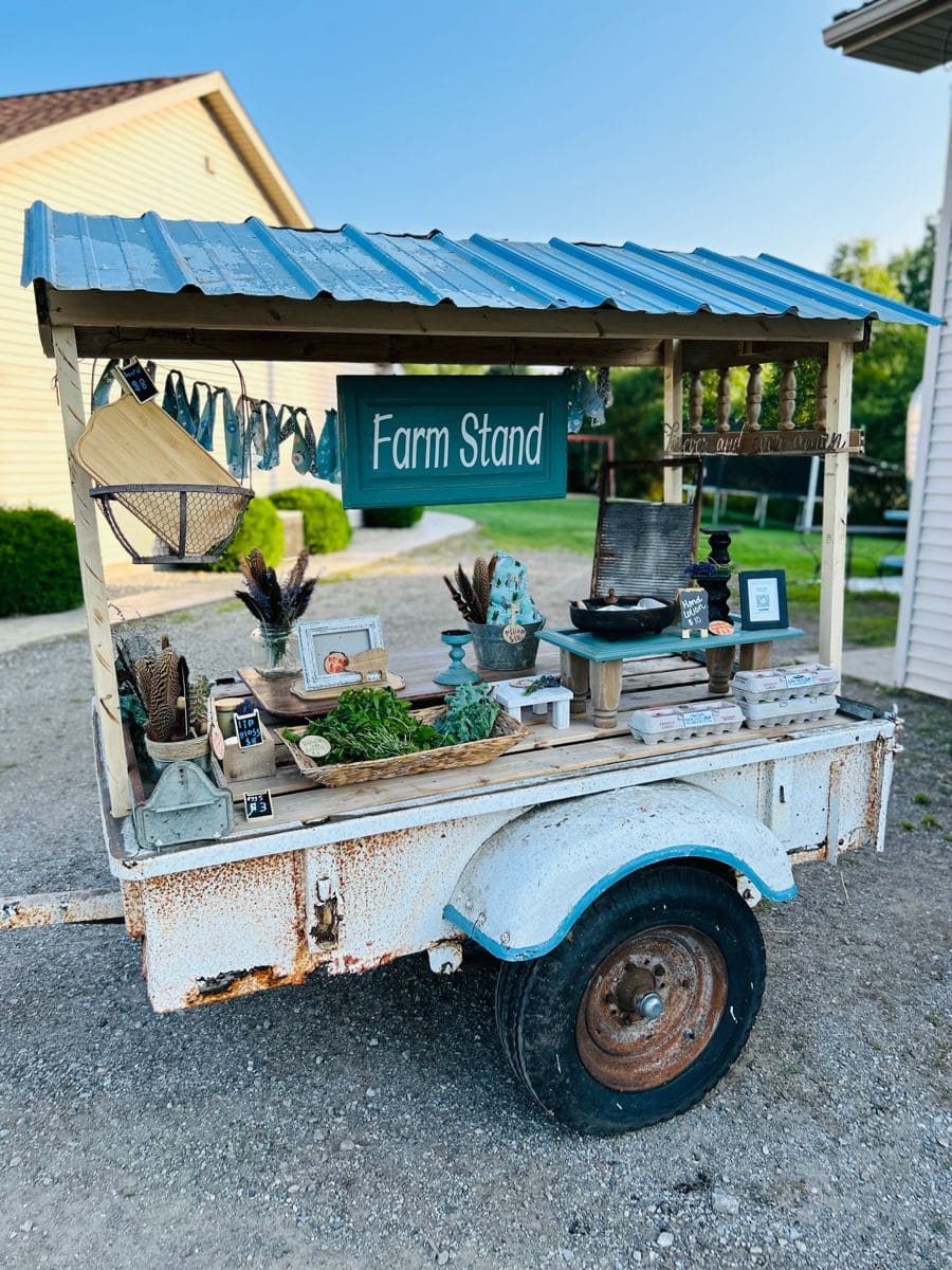 22 Charming DIY Farm Stand Ideas to Inspire Your Homestead Vintage Trailer Farm Stand