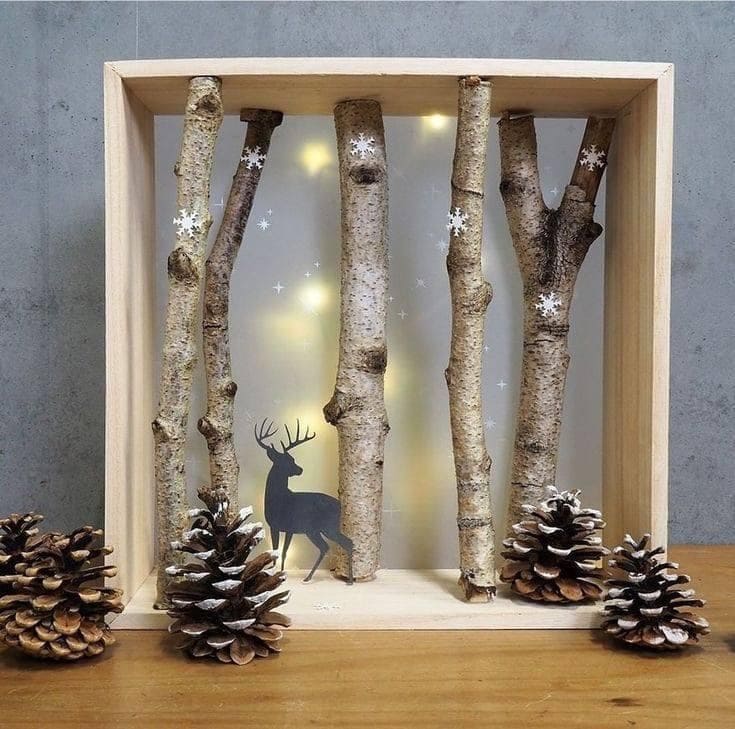 20 Unique Shadow Box Crafts to Showcase Your Treasured Keepsakes Woodland Winter Scene Shadow Box
