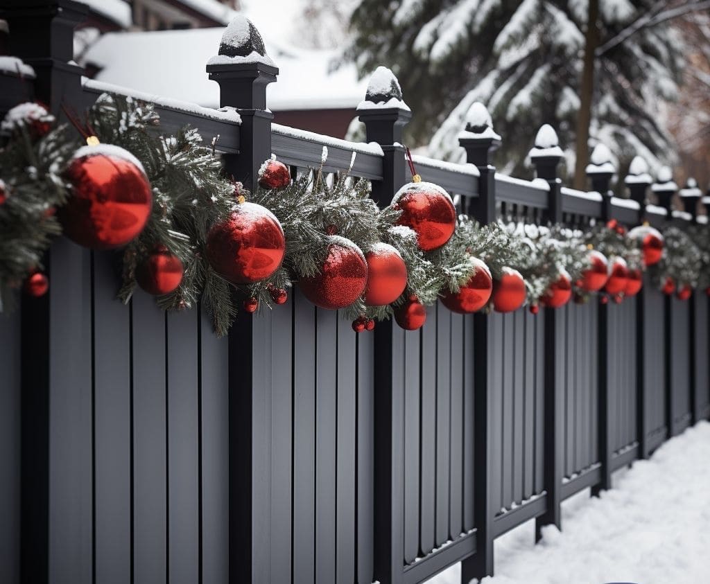 Bold Red Garland Fence