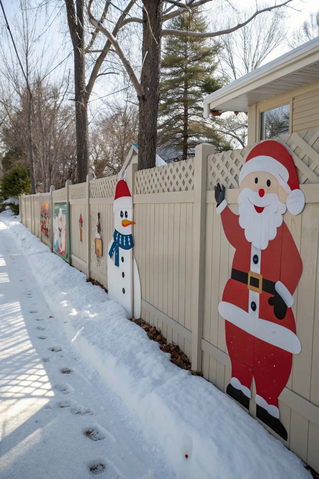 Festive Character Fence Line