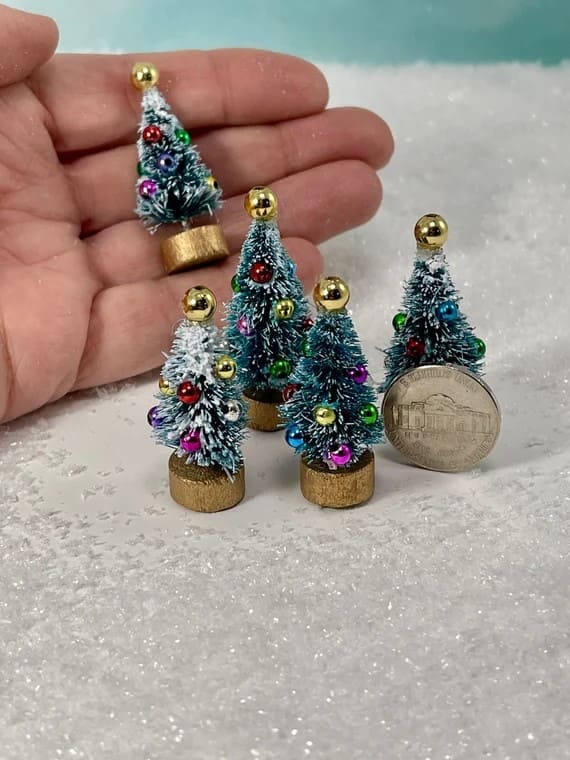 Mini Bottlebrush Christmas Trees