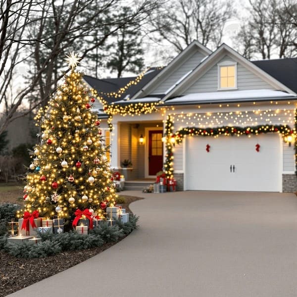 20+ Christmas Driveway Ideas for a Magical Holiday Arrival Outdoor Giant Christmas Tree Spectacle
