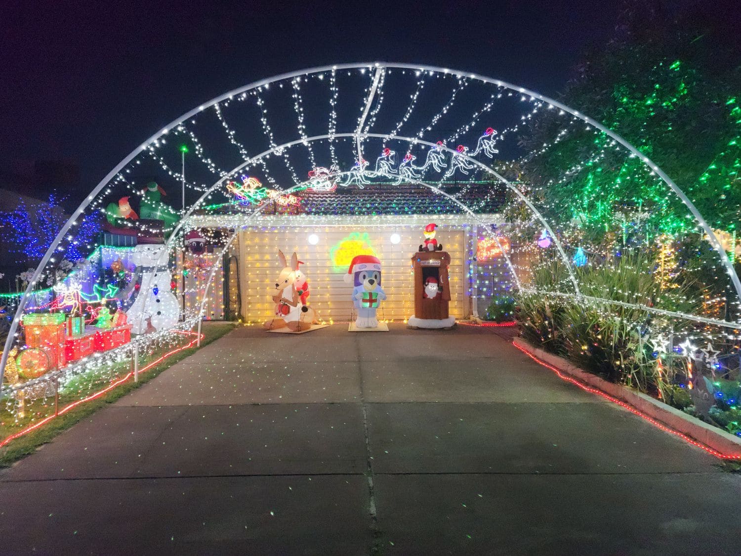 20+ Christmas Driveway Ideas for a Magical Holiday Arrival Sparkling Christmas Light Tunnel