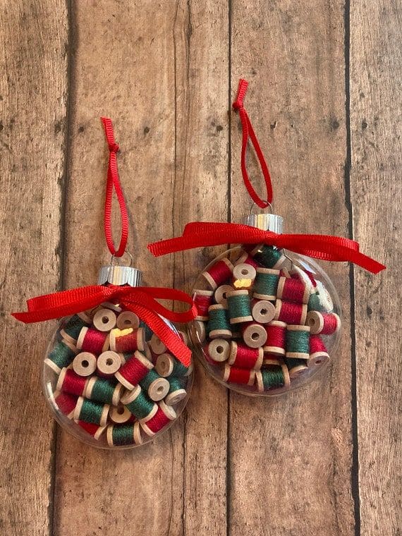 20 Creative Wooden Spool Craft Ideas to Brighten Your Home Spool-Inspired Christmas Ornaments