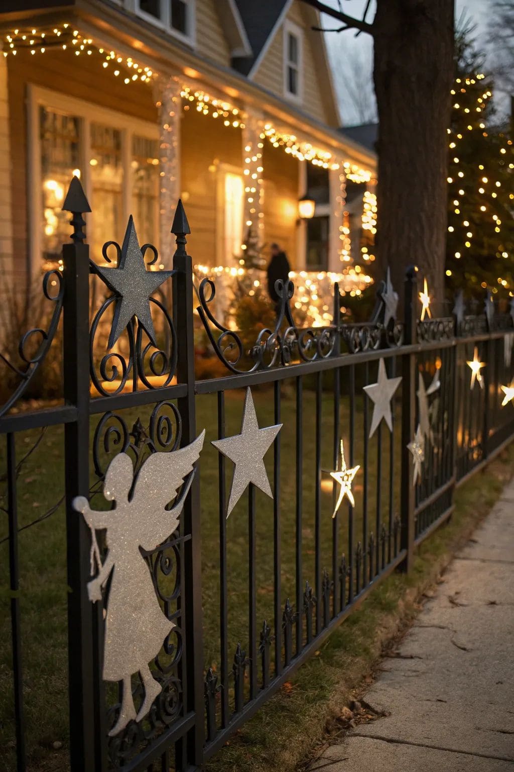 Starlit Angel Fence Glow