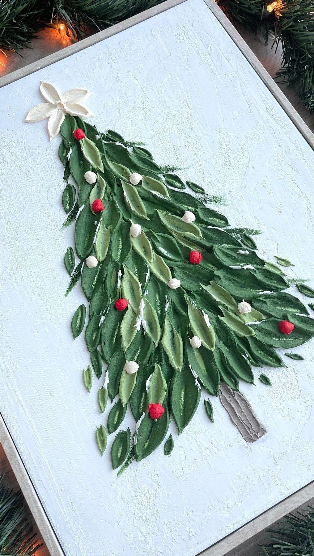 17 Textured Art Painting Ideas to Inspire Your Creativity Textured Christmas Tree