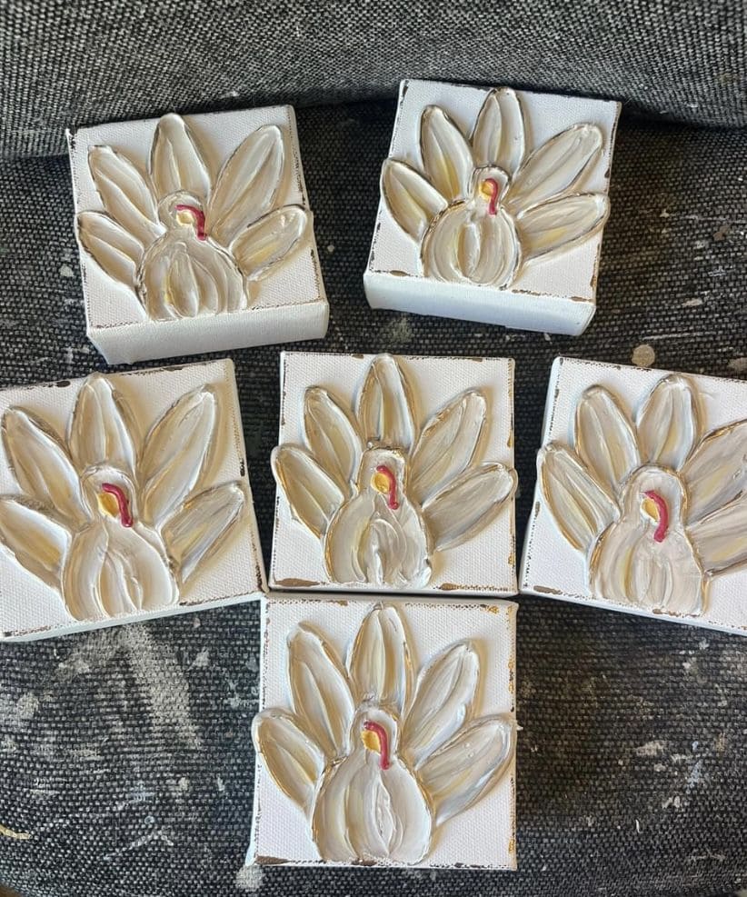 17 Textured Art Painting Ideas to Inspire Your Creativity Textured Turkey Blossoms