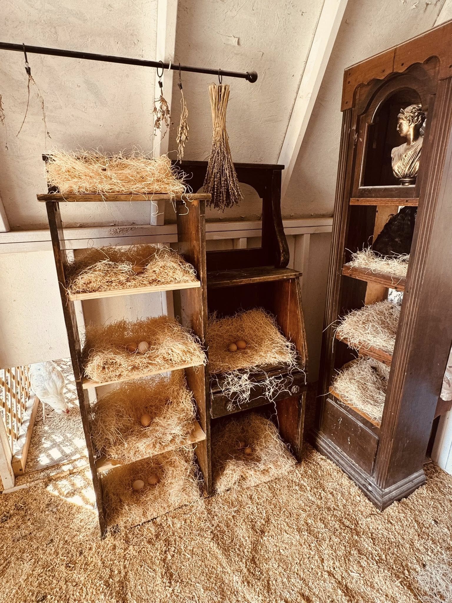 Vintage Wooden Nesting Shelves