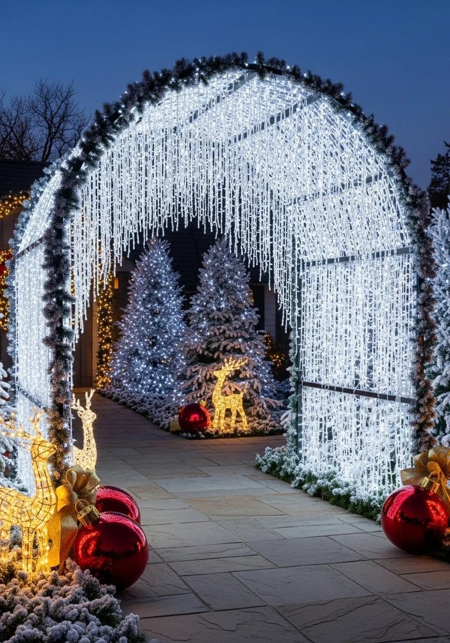 20+ Christmas Driveway Ideas for a Magical Holiday Arrival Winter Wonderland Driveway