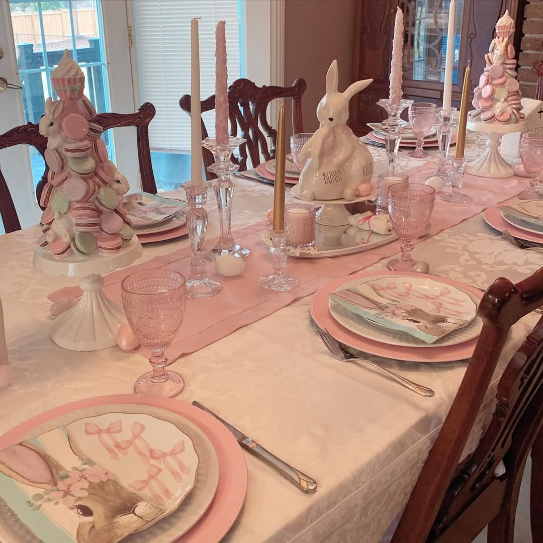 Blush Bunny Pastel Easter Table
