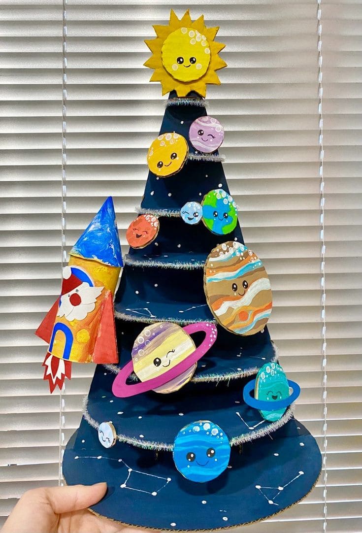 Cone-Shaped Solar System Tower