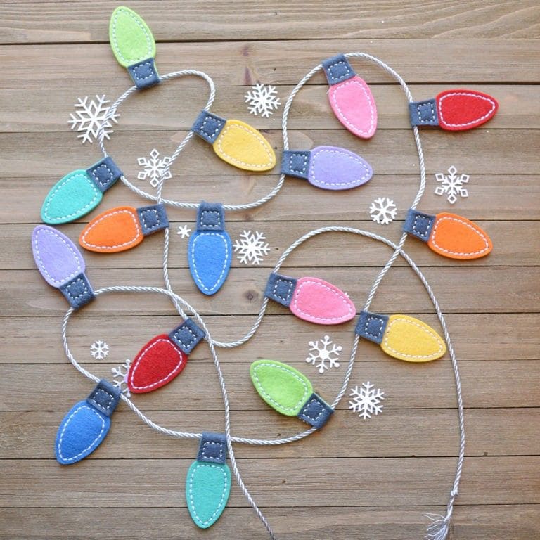Felt Christmas Light Garland Decor