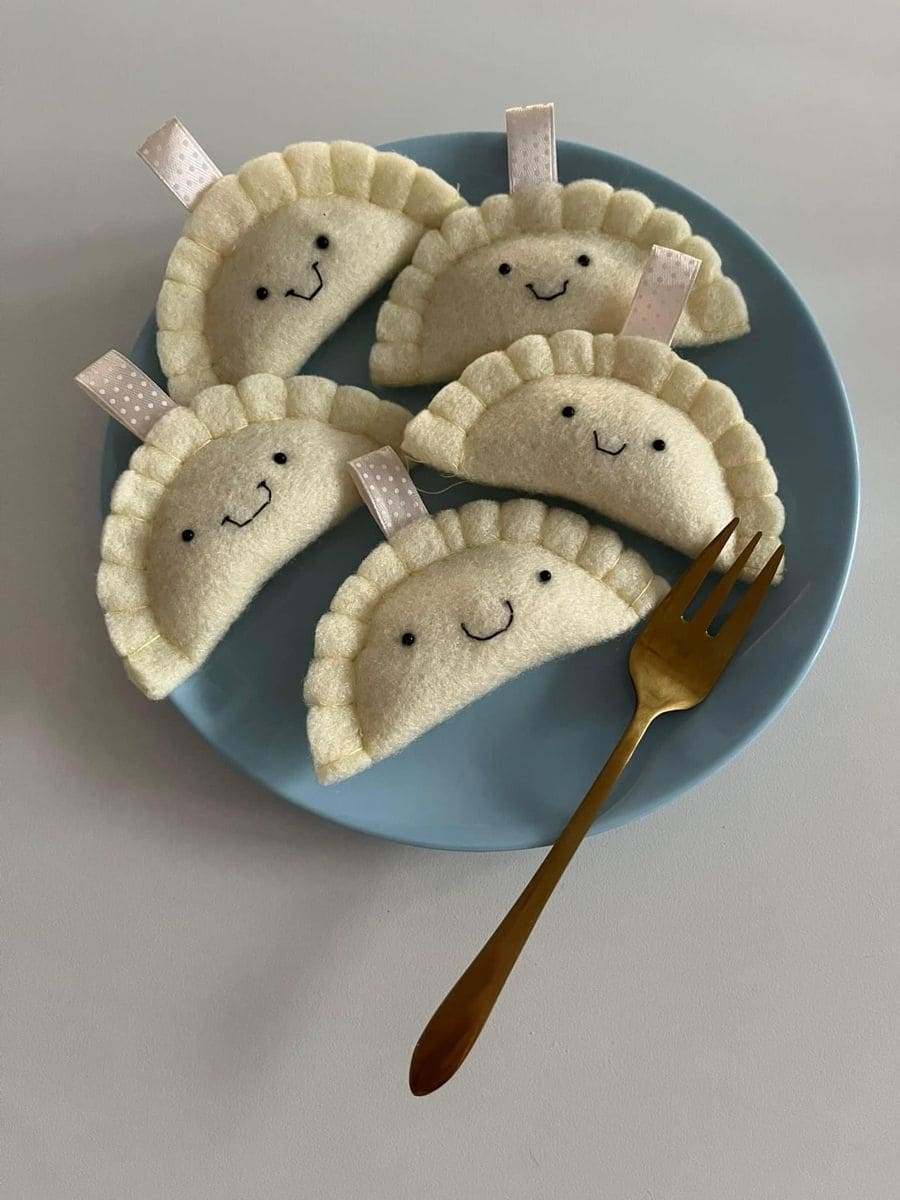 Felt Dumpling Ornaments