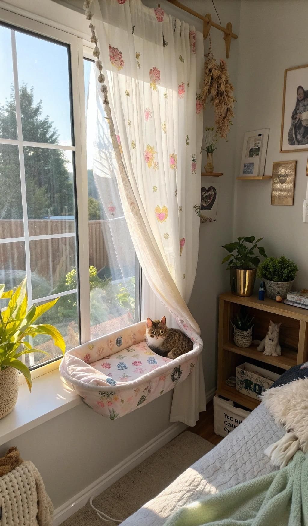 Floral Window Hammock Nap Spot