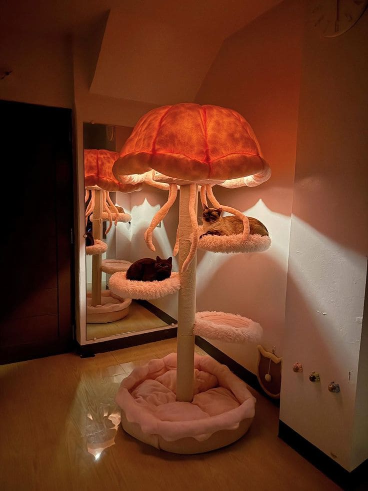Glowing Jellyfish Cat Nap Tree