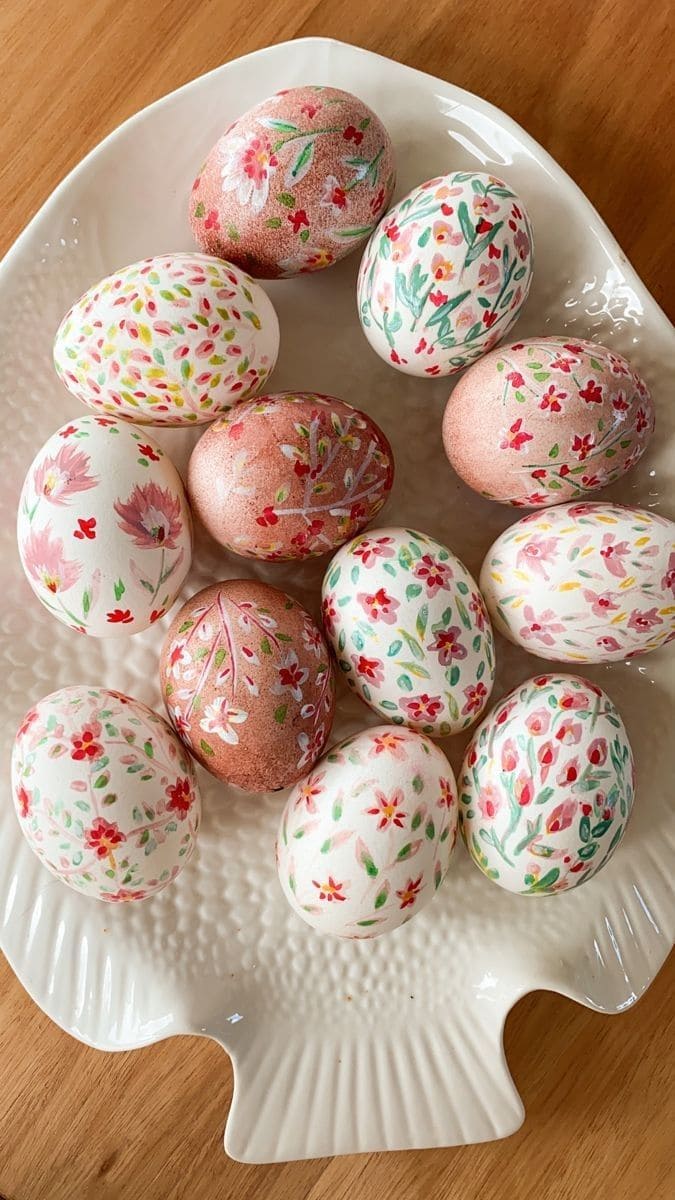 20 Easter Egg Decorating Ideas for a Joyful Easter Celebration Hand-Painted Spring Meadow Eggs