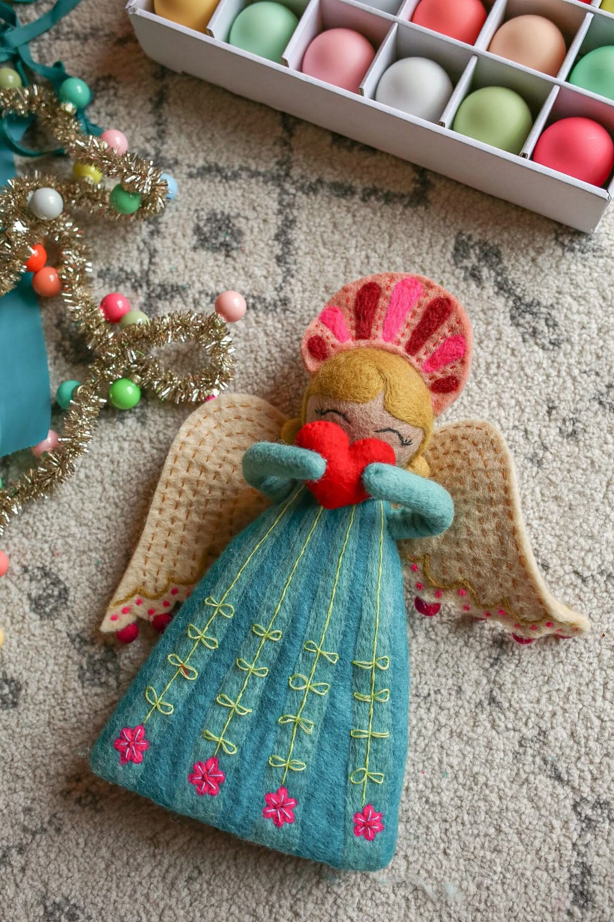 Handmade Felt Angel Ornament