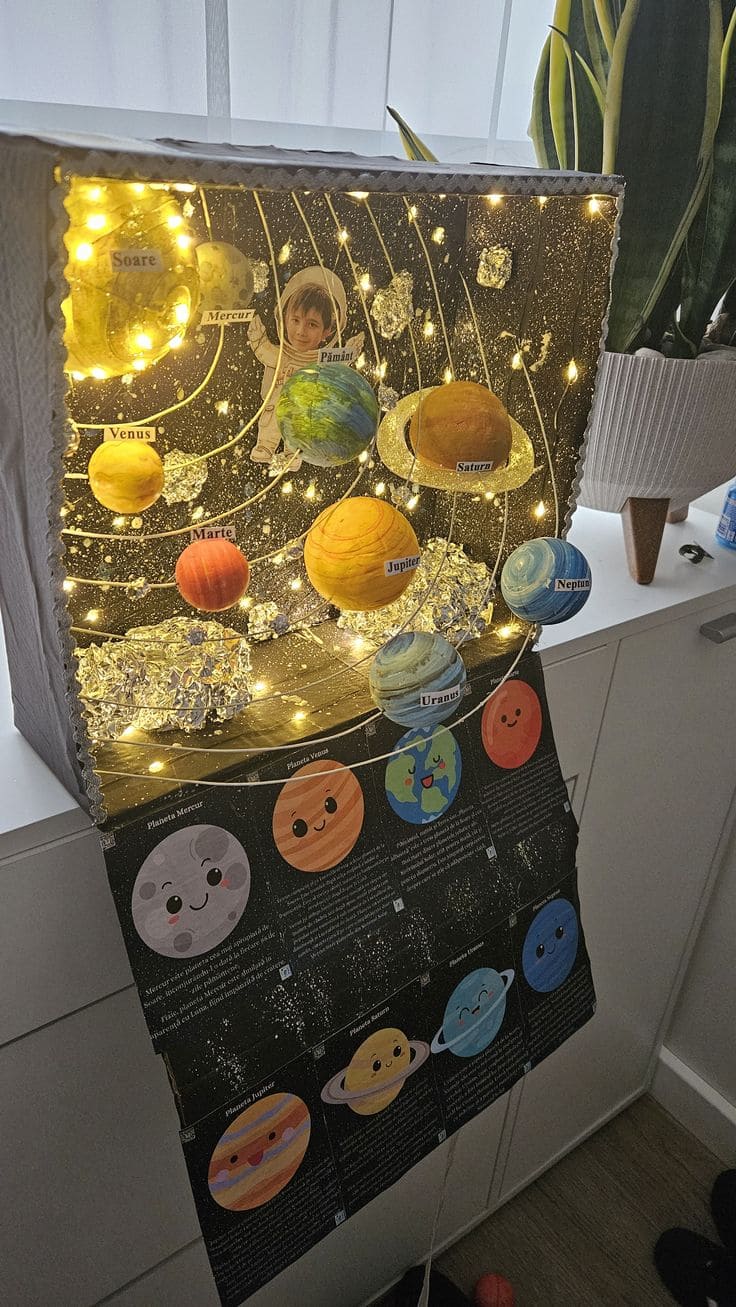 Illuminated Solar System Display Box