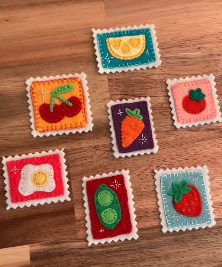 Mini Felt Food Patch Ornaments