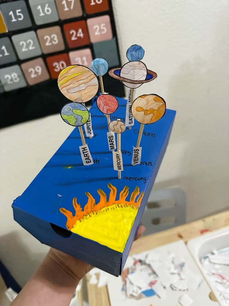 Mini Stick Solar System Model