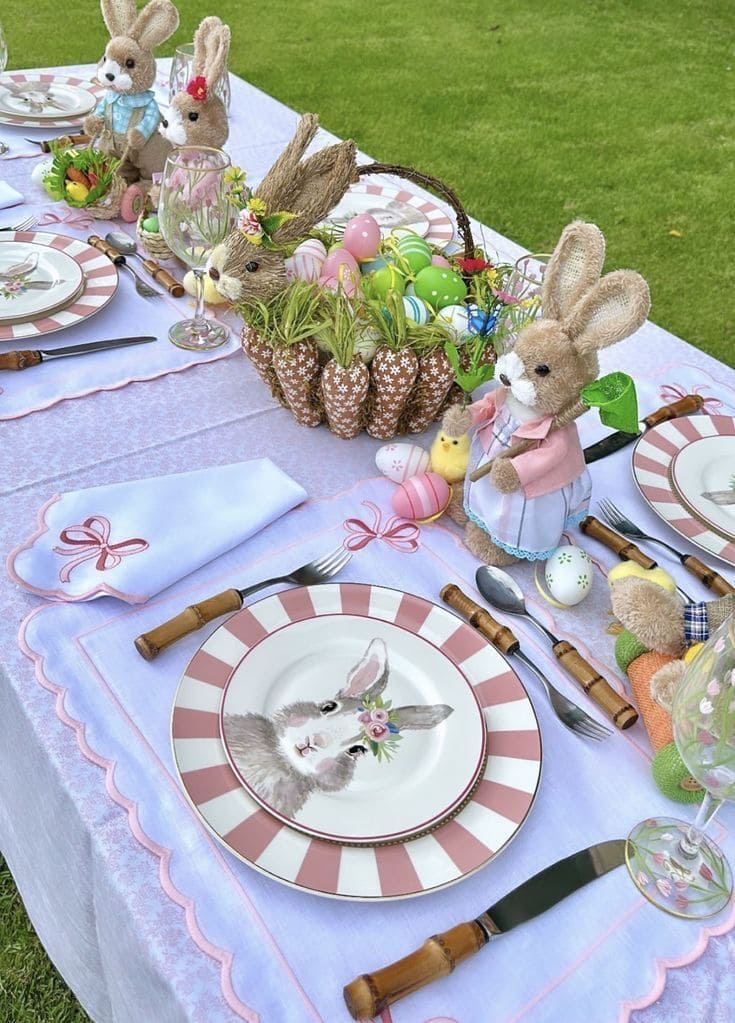 Playful Garden Bunny Easter Table