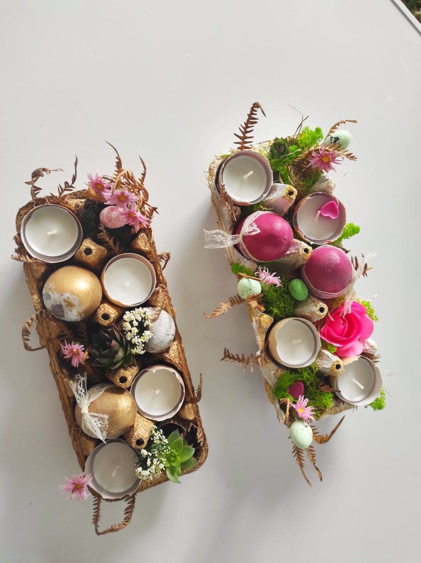 20 Easter Egg Decorating Ideas for a Joyful Easter Celebration Rustic Easter Egg Candle Displays