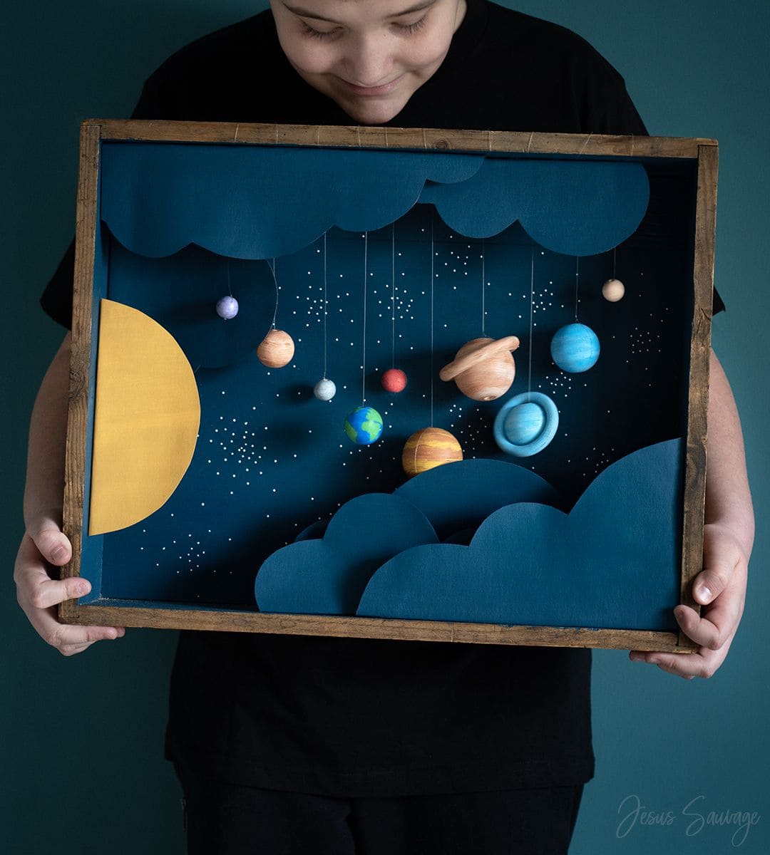 Shadow Box Hanging Solar System