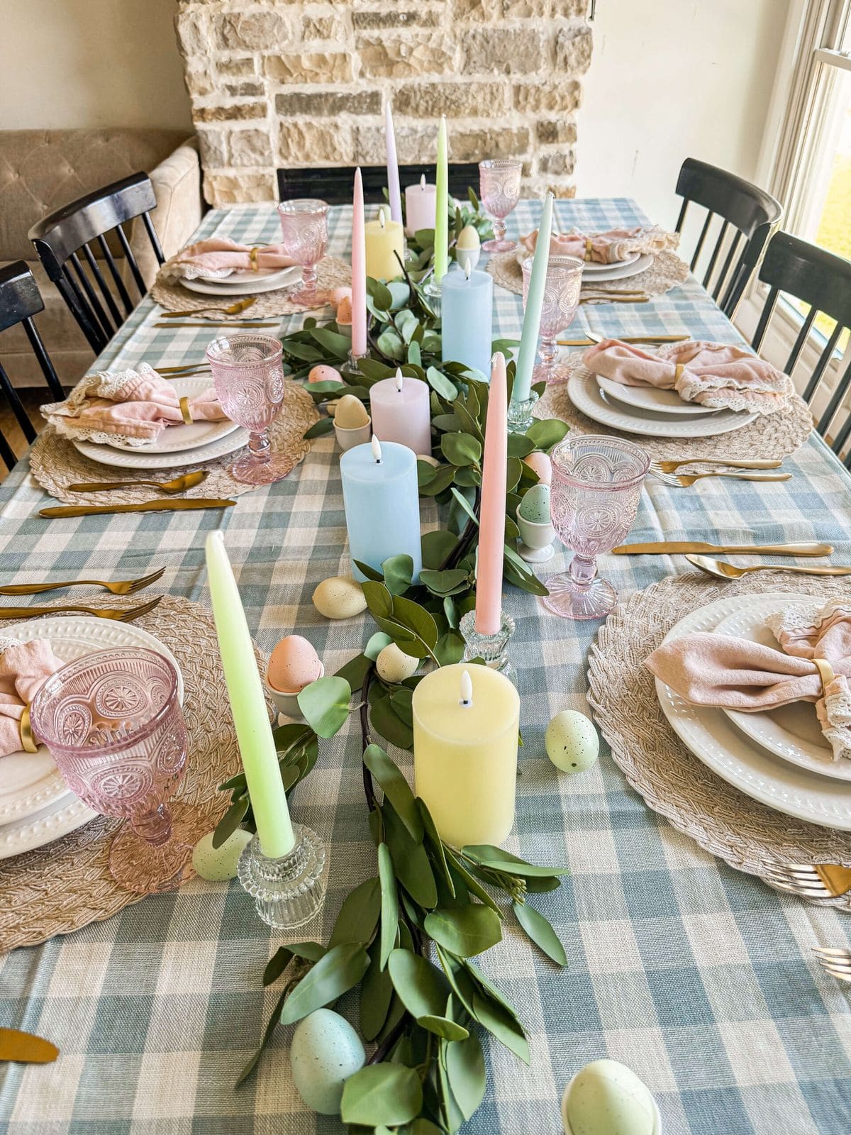 Soft Pastel Garden Table