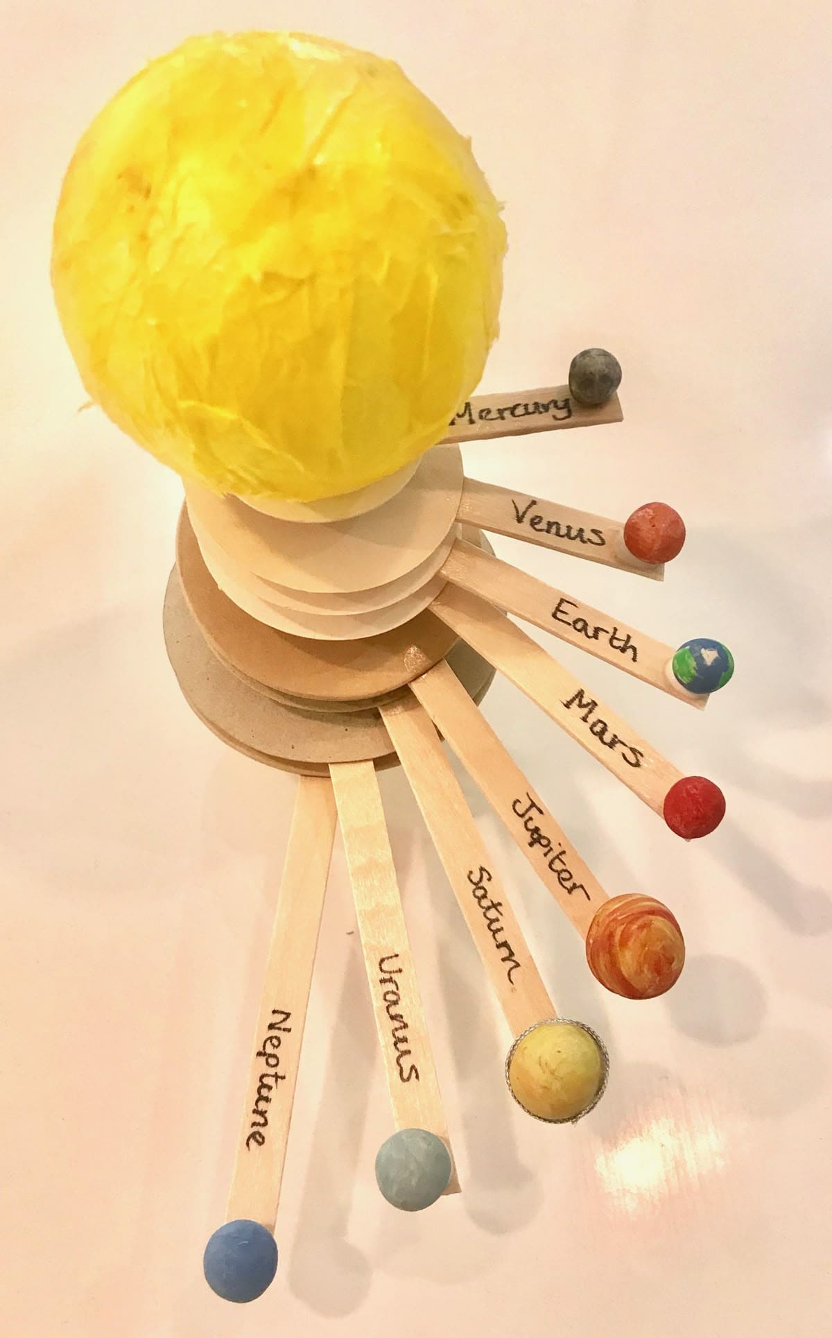 Solar System Popsicle Stick Spinner