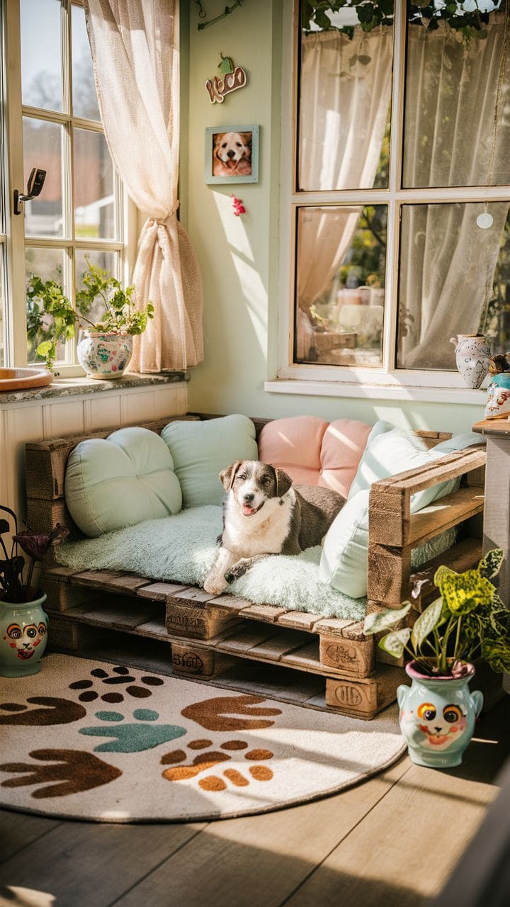 Sunroom Pallet Sofa Nap Spot