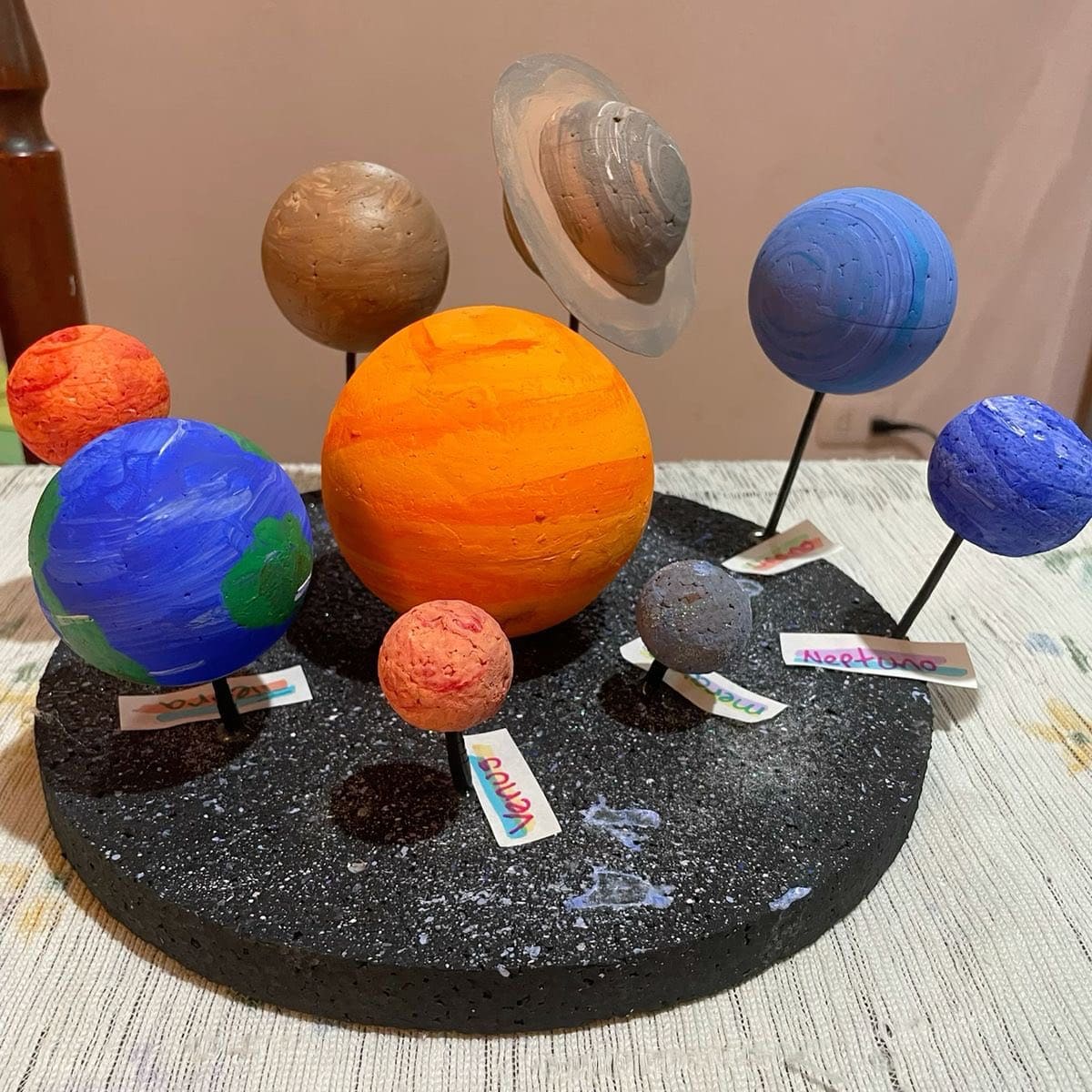 Tabletop Solar System Model Display