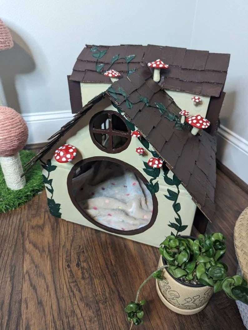 Whimsical Cottage Pet Nap House
