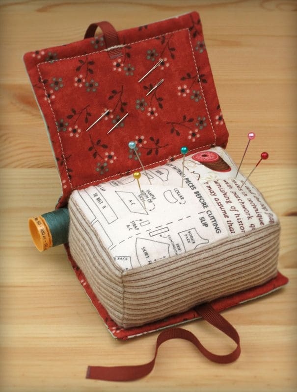 Fold-Open Sewing Book Pin Cushion